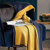 Pore Armchair Blanket-Navy Blue